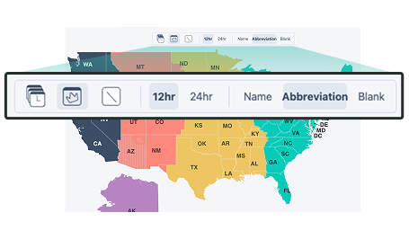 Select state abbreviations